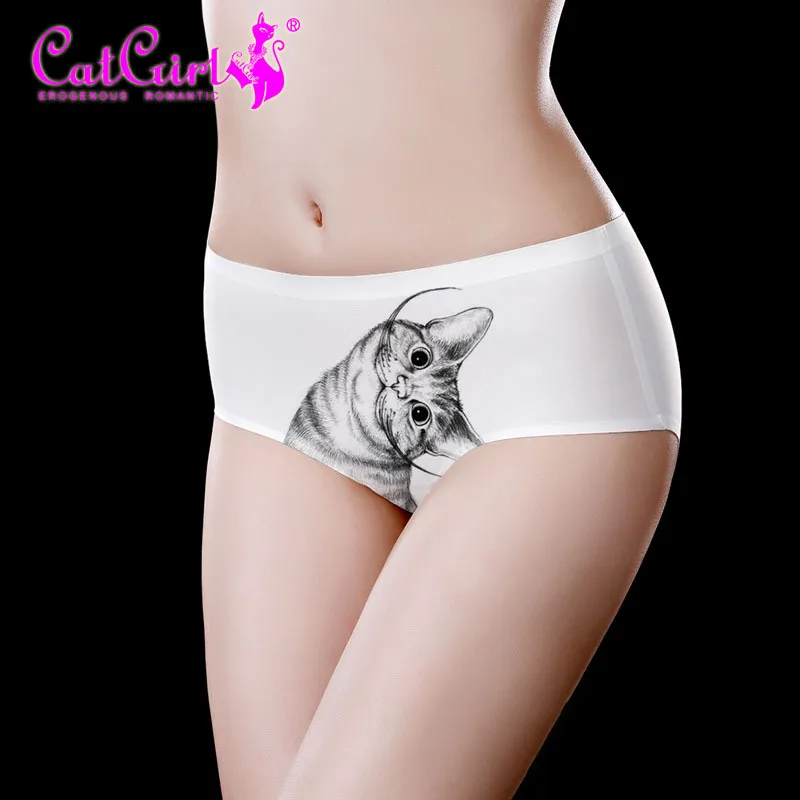 Women\'s Creative Style Cute Underwear Girl Briefs Cat Underwear