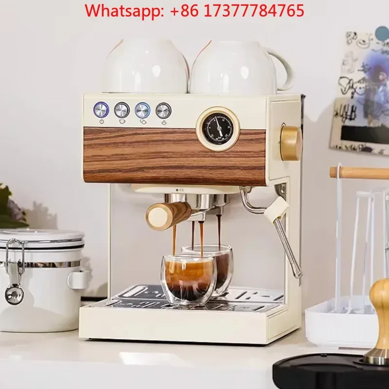 ONEHAPPY Italian household and commercial small semi-automatic coffee machine steam milk foam espresso
