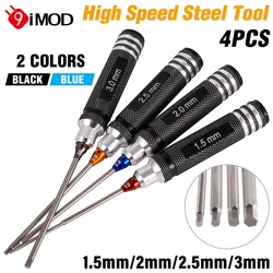 9IMOD RC Hex Driver Set 4pcs 1.5mm/2mm/2.5mm/3mm Steel Screwdriver Tool with Hex Wrench Collar Set