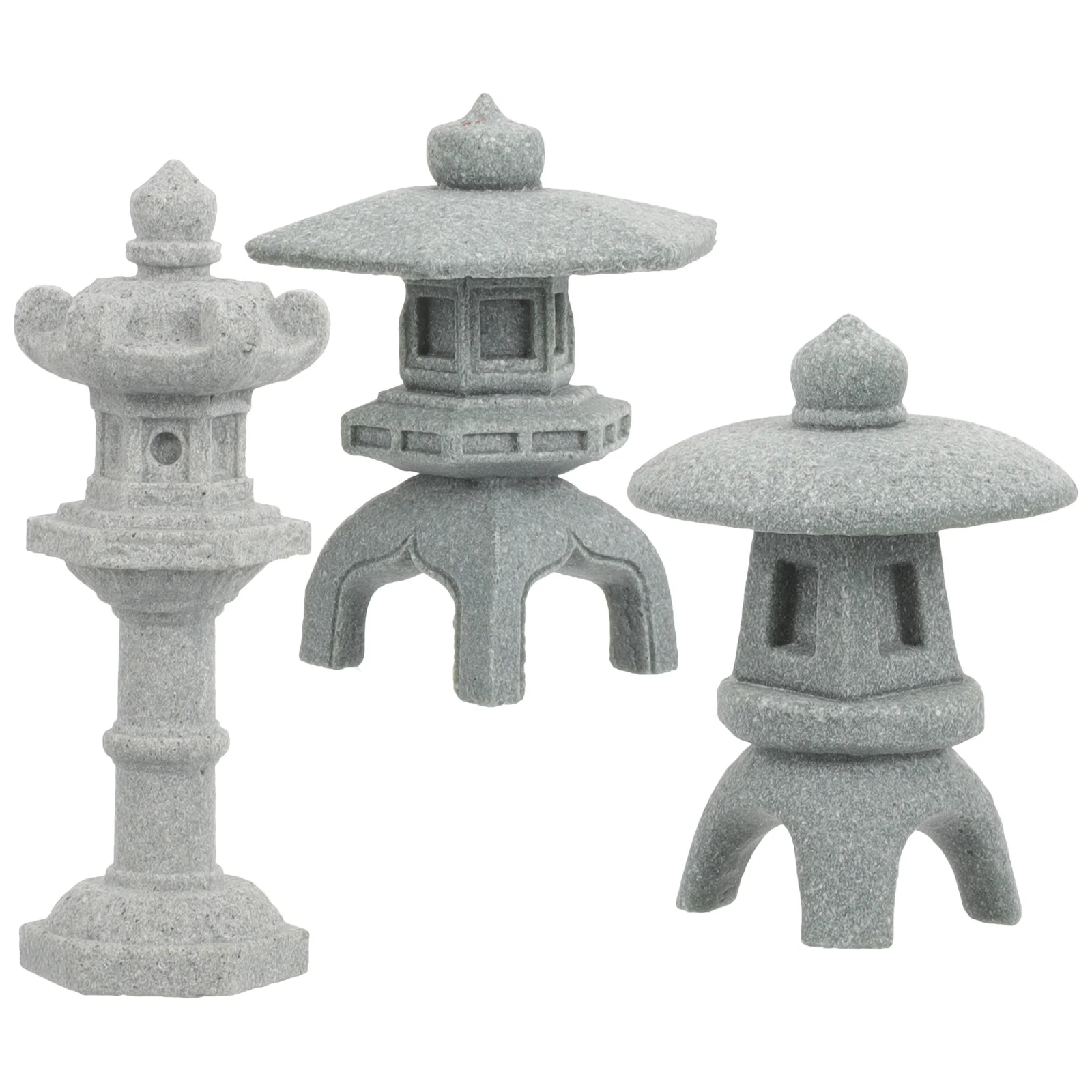 

3 Pcs Micro Landscape Ornament Pagoda Terrarium Statue Fairy Gardens Decoration Model Decorations Miniature Decorate