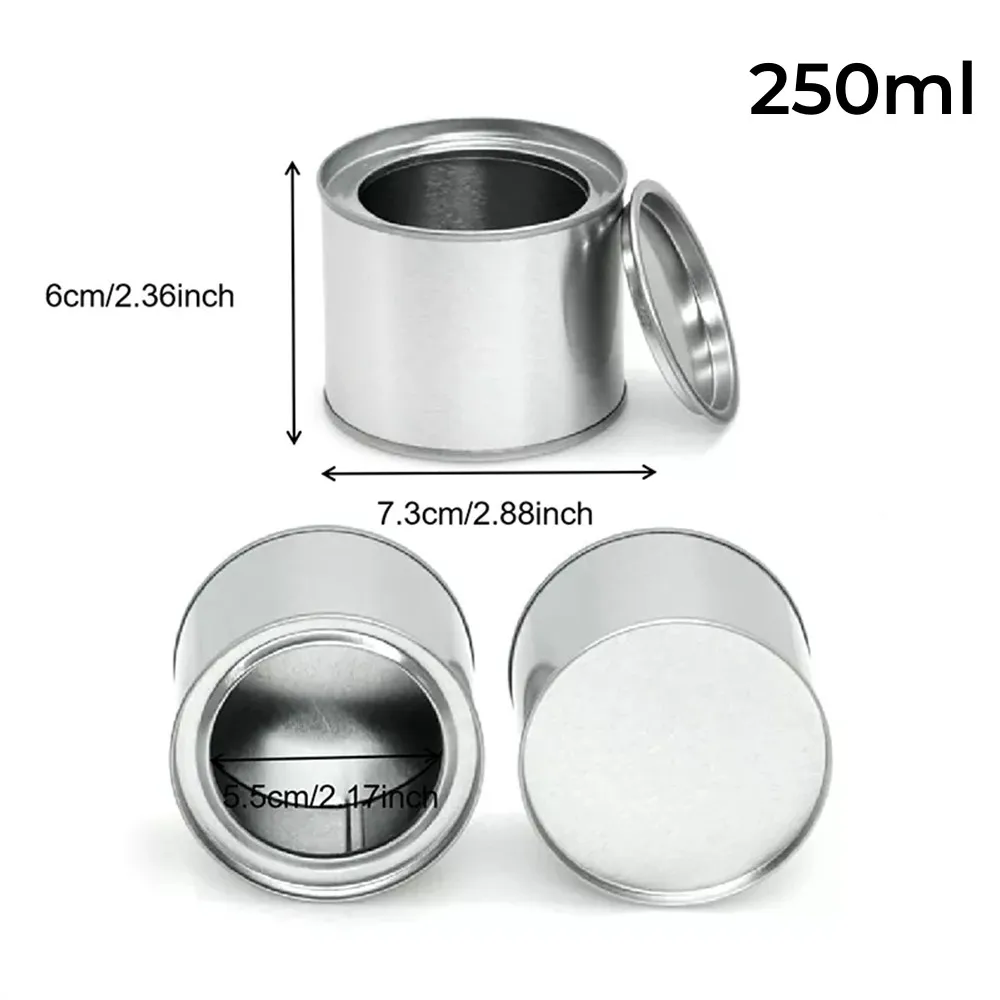 Round Multifunctional Storage Container, Metal Tea Box, Kitchen Jar, Candy Jar, Bracelet Jewelry Packaging Box, 250ml, 4Pcs, Set