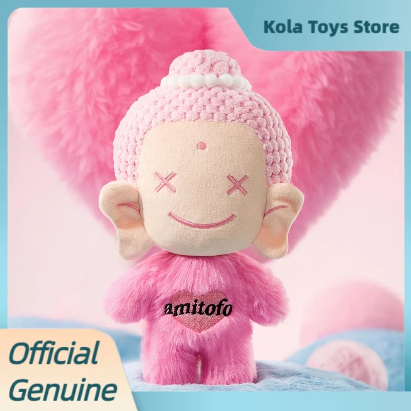 정품 Amitofo Love Yourself 시리즈 플러시 펜던트 블라인드 박스 귀여운 가방 펜던트 인형 미스터리 박스 수집 장난감 생일 선물