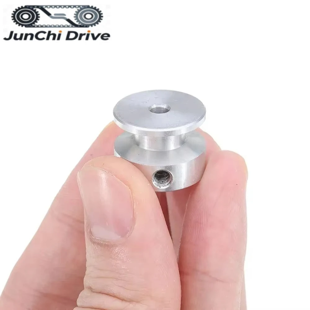 Aluminum Alloy Pulley Wheel 20mm Single Groove Fixed Bore for Motor Shaft 6mm Belt - 5/6/7/8/10mm Sizes Available