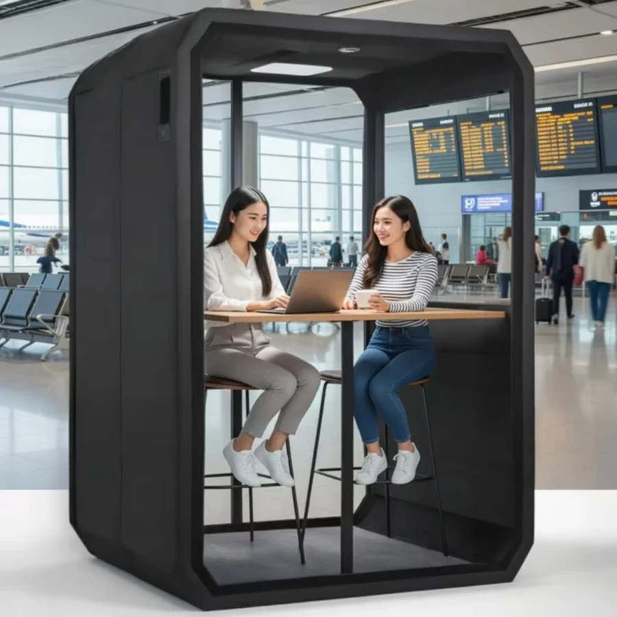 

Custom Multi-Function Soundproof Office Meeting Pod Silent Booth Cabinet For Live Broadcast Singing Practice Piano Office Pod