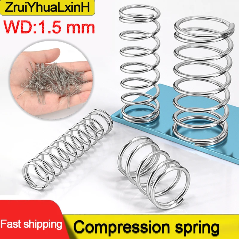 304 Stainless Steel Compression Spring, Y-shaped Shock Absorption Return Spring, Wire Diameter 1.5mm, 10Pcs, Customizable