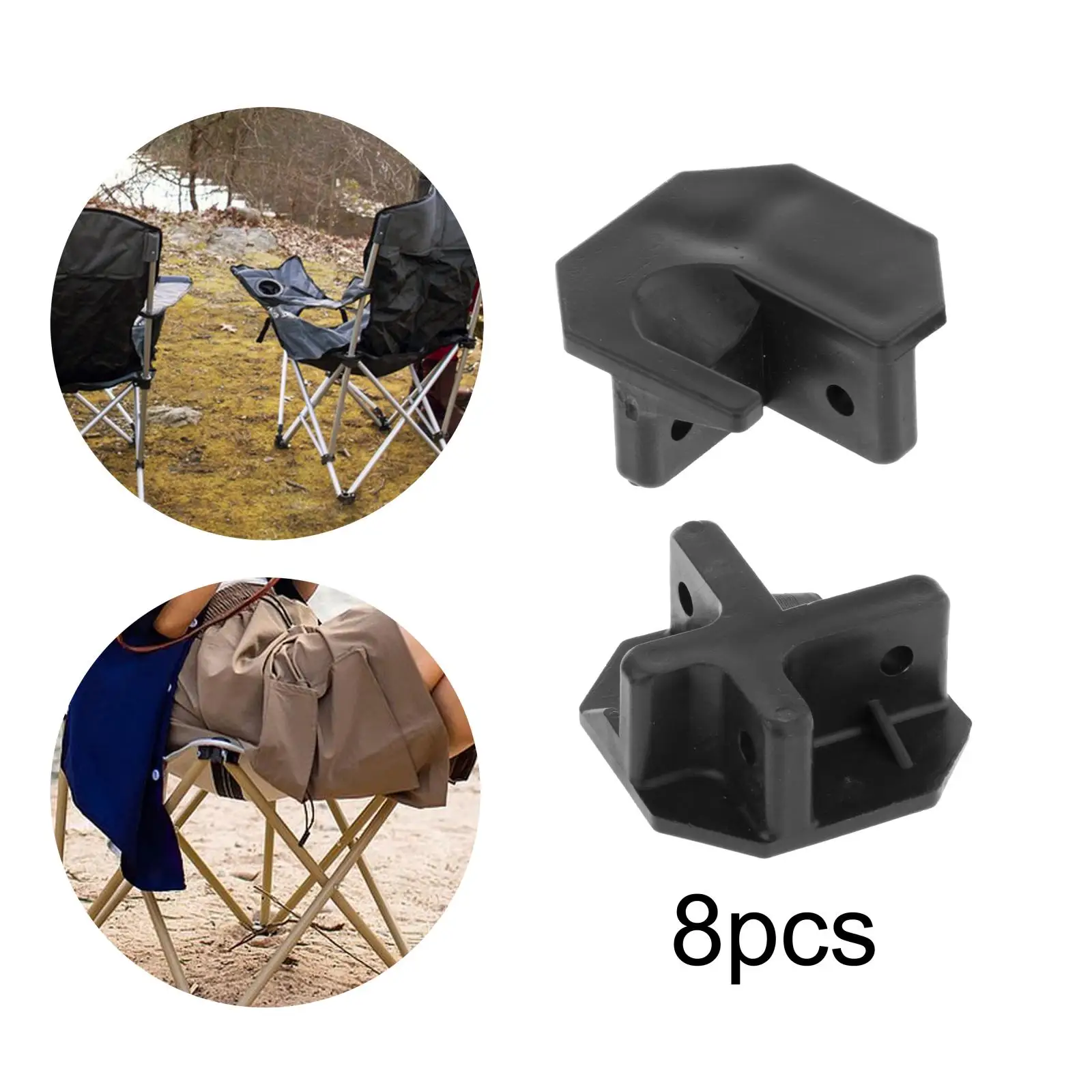 Conectores para sillas de Camping, Accesorios de reparación de sillas plegables, piezas de repuesto, accesorio para silla de Camping para pesca, césped y jardín, 8 Uds.