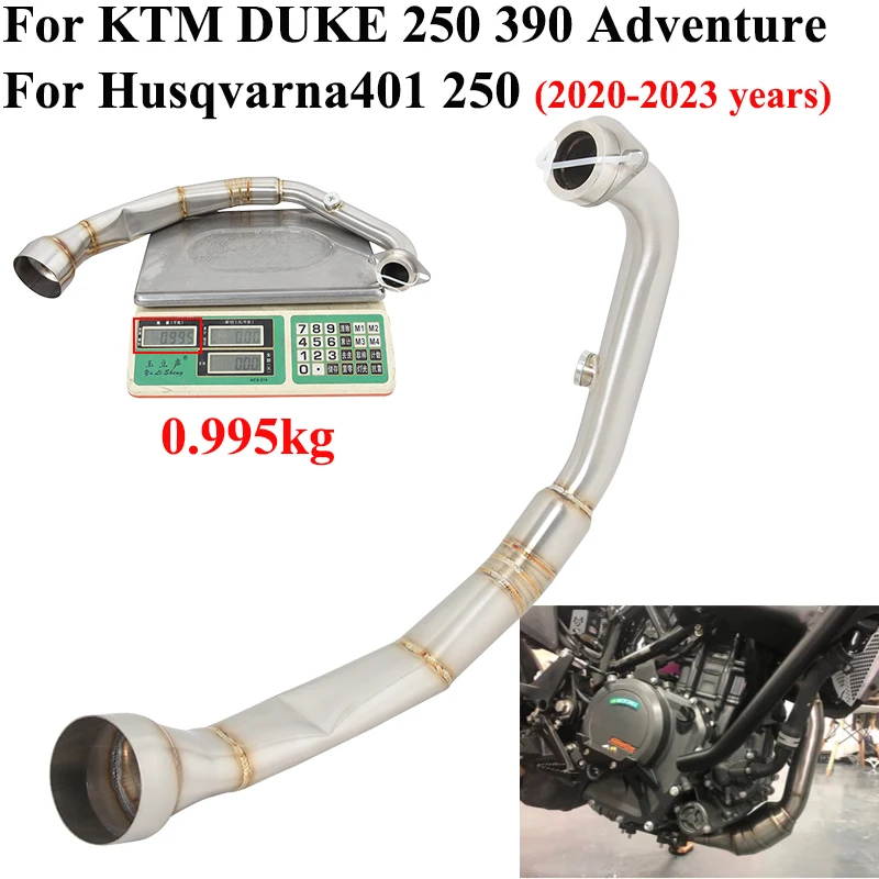 

For KTM DUKE 250 390 Adventure Husqvarna SVARTPILEN 250 401 2020 - 2023 Motorcycle Exhaust Escape System Front Link Pipe Muffler
