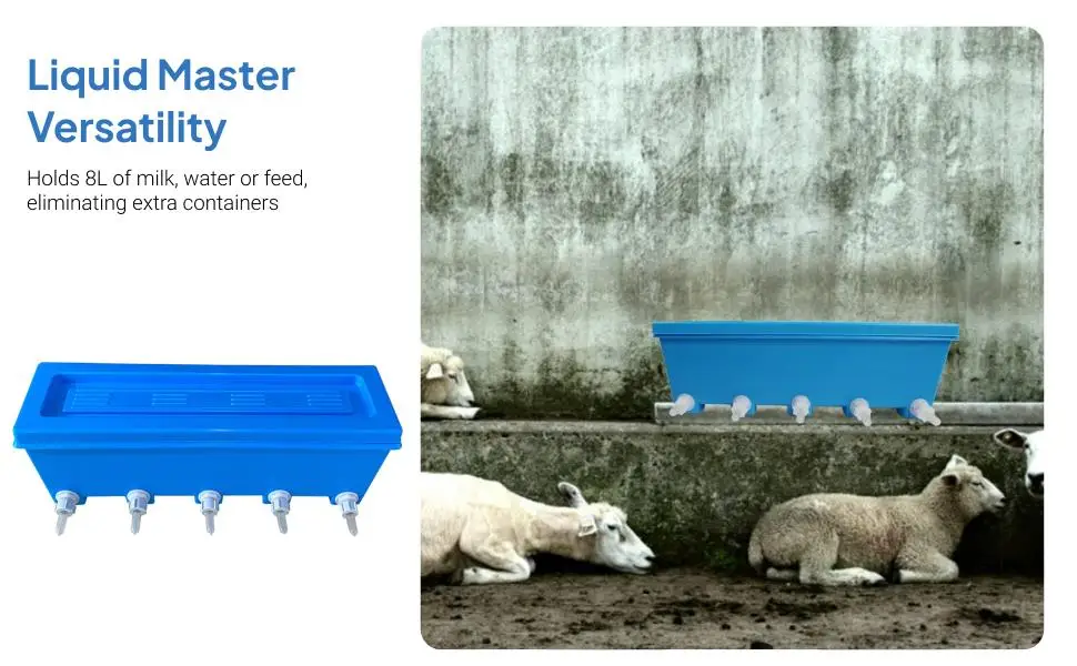Botella de alimentación para cordero, botella de cordero azul para granja, equipo para beber, botellas alimentadoras, botella de bebida para ganado para niños, lechón