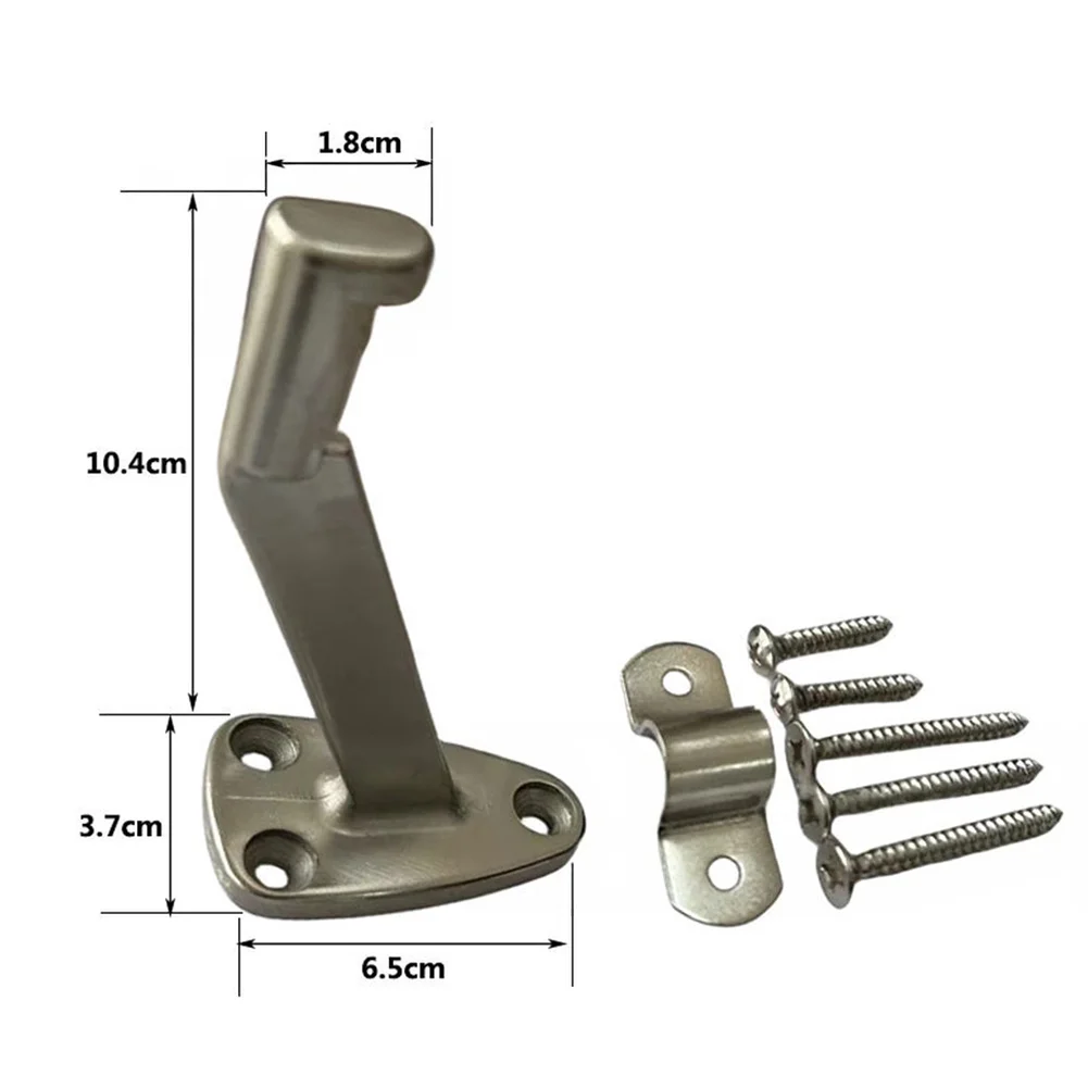 Stair Handrail Attachment Brackets Fabricated from Aluminum Alloy - 6 Piece Set for Indoor Outdoor Mounting Options