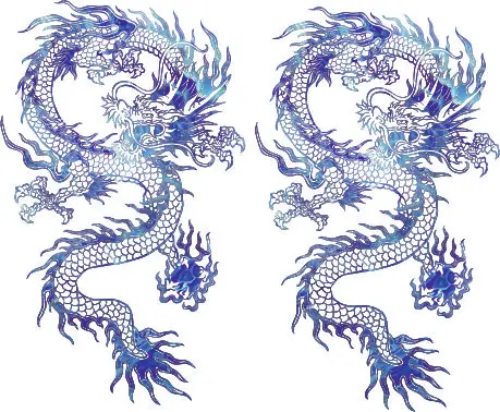 jpct Two spray dragon car stickers cover scratches personalized diesel car accessories decoration creative for all cars PVC