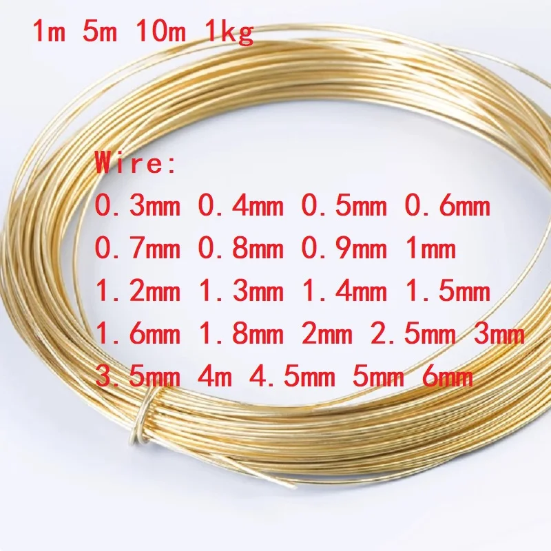 Soft Fully Annealed Brass Round Wire (Bare) For Jewellery/craf 0.3 0.4 0.5 0.6 0.7 0.8 0.9 1 1.2 1.3 1.4 1.5 1.6 1.8 2 3 4 5 6mm