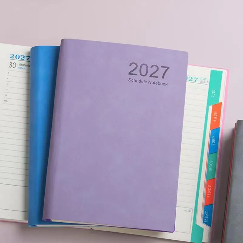 2027 Efficiency Schedule Planner Tear Resistant Cover Agenda Book Notebook for School Office Business Professionals
