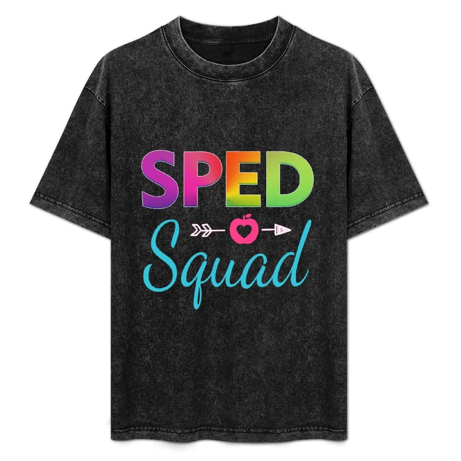 

SPED Squad Special Ed Squad Back to School Teacher T-Shirt Active Sports Short Sleeve Cotton Shirt