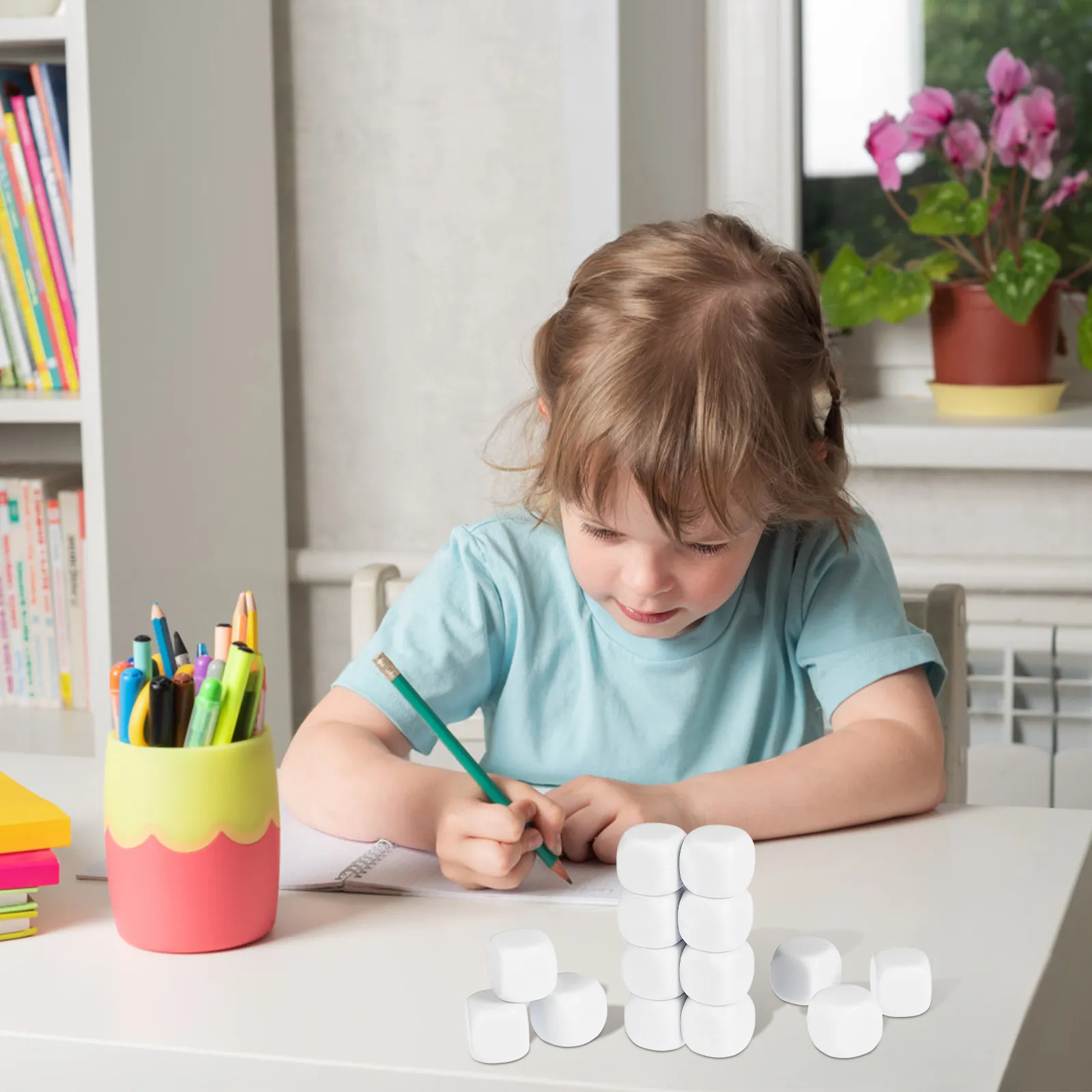 

20 шт. акриловых кубиков 20 мм, пустые, для письма, с гладкими закругленными краями, для обучения математике, счету, рукоделия, подарков на вечеринки, оптом