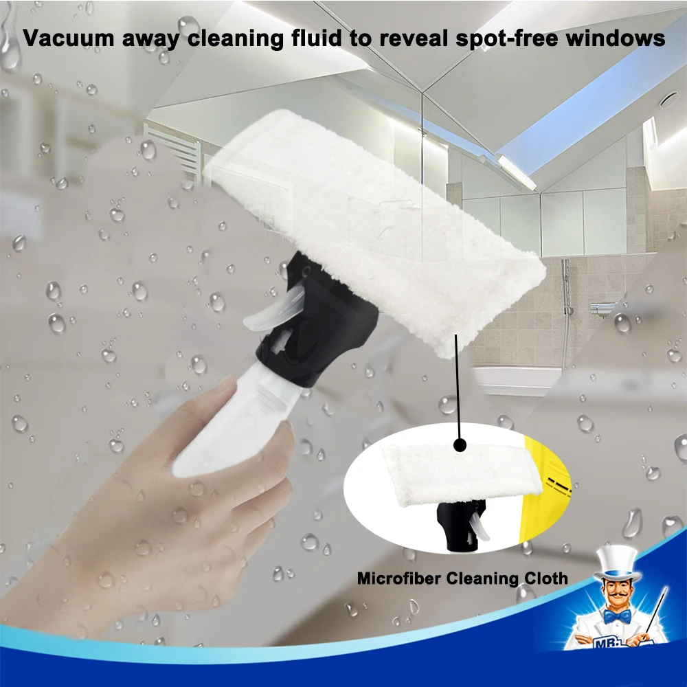 200ML Glass Scraper Electric Vacuum Window Cleaner Vac Squeegee Tile Scraper With Mini Mop For Car Home Appliance Carpet Clean