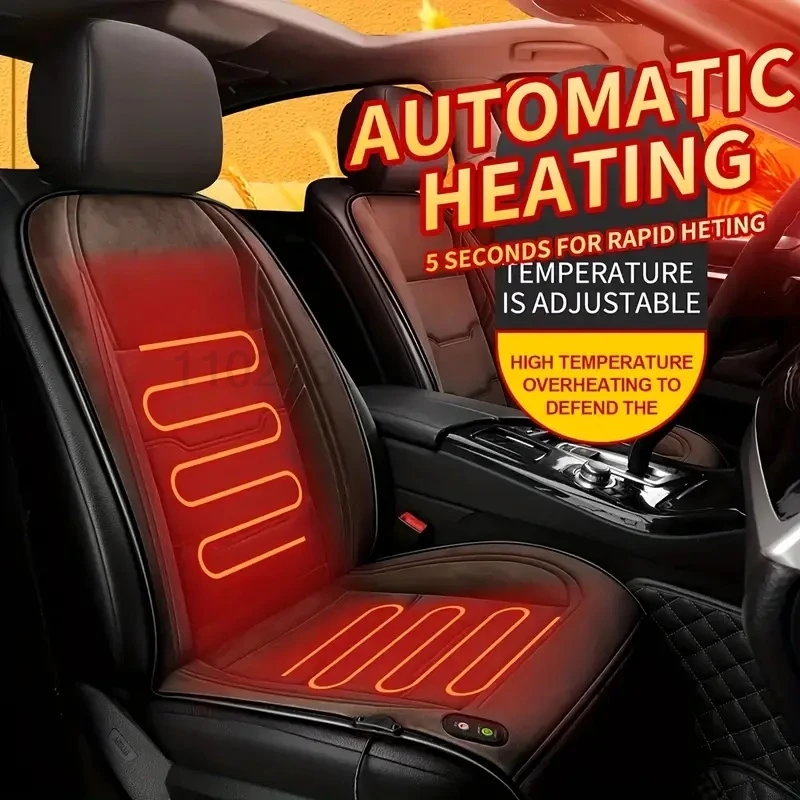 Heated Car Seat Cover 12V Universal Car Seat Heater 30’S Fast Heating Pad Thicken Car Heated Seat Cushion Warm Seat Protector