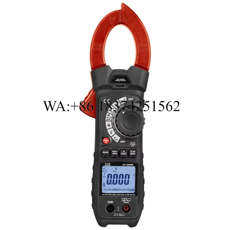 Wmwmnu for 1000A AC DC Power Quality True RMS Clamp Meter Non Contact Active Power Power Factor