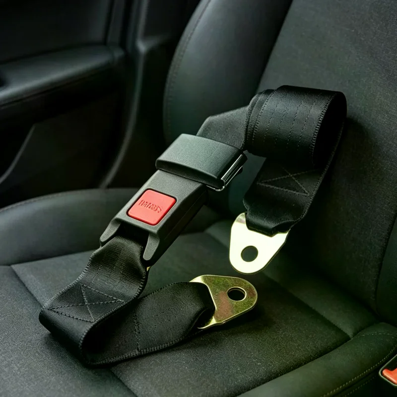 Universal Two Point Car Truck Seat Belt Adjustable Lap Safety Belt Vehicle Security Replacement Safety Strap