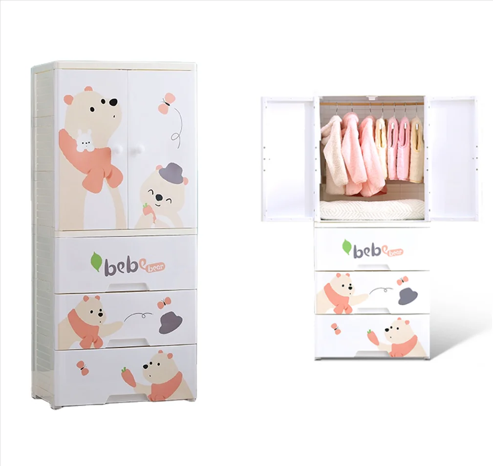 4-laags Woonkamer Modekasten Plastic Babykleerkast