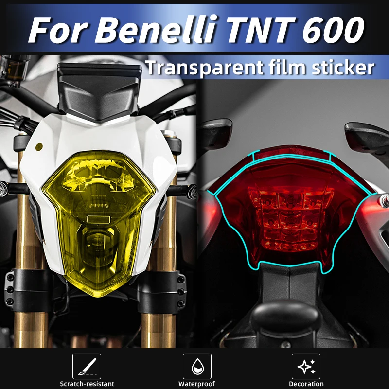 

For Benelli TNT600 Headlight+Dashboard+Clear Bra TPU 3M Adhesive Waterproof Anti-Scratch Mod Parts