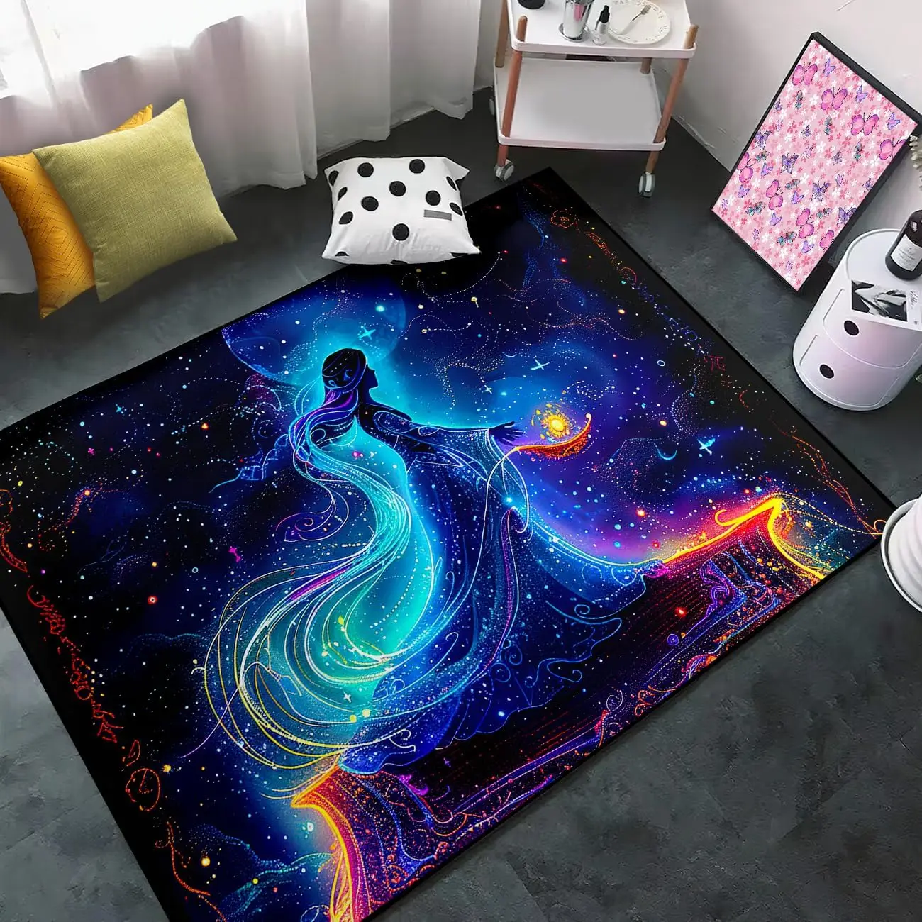 

Красивый коврик в стиле бохо для гостиной, коврики принцессы для девочек, спальня, ковер в стиле бохо, диван, напольный коврик, домашний декор, домашний уличный коврик