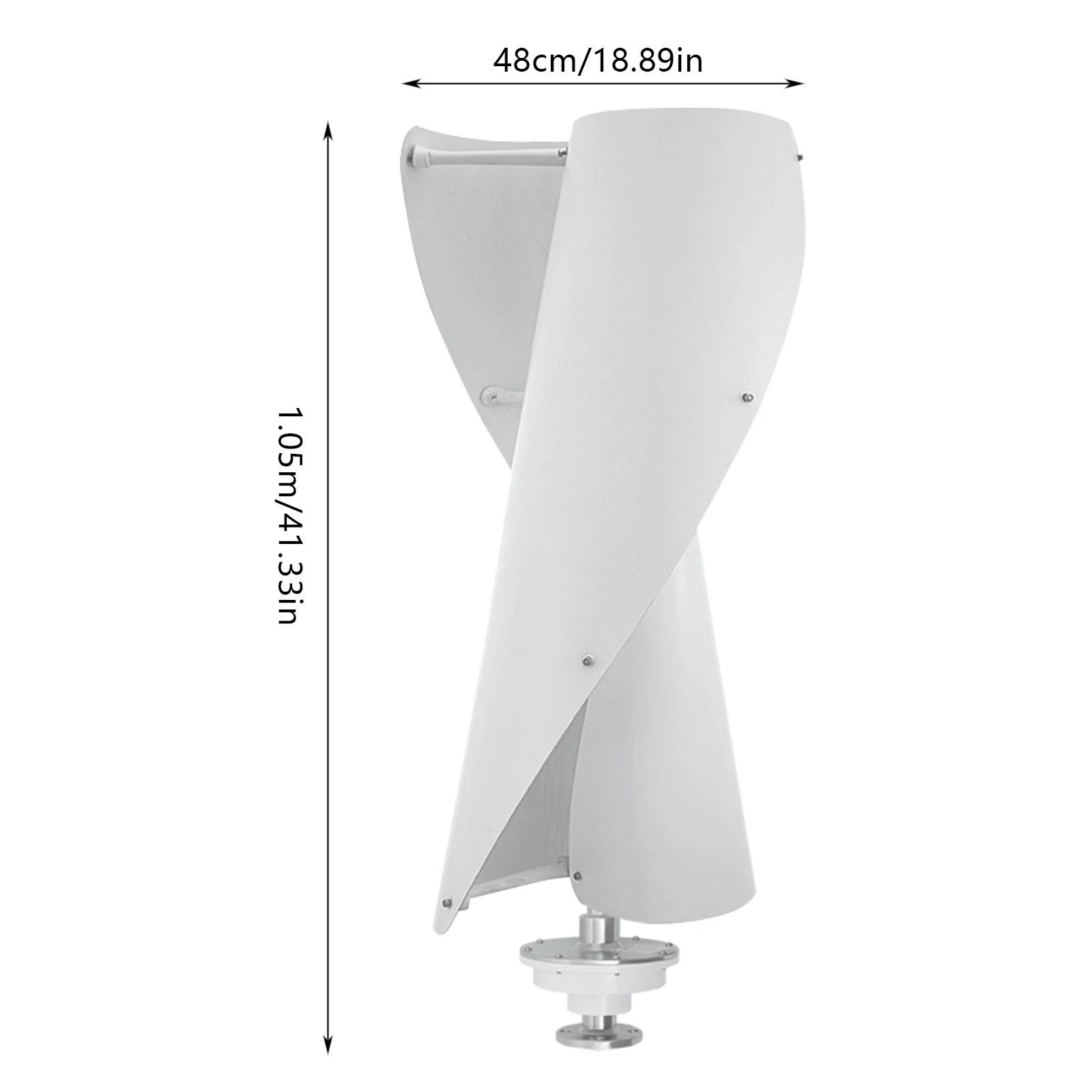 Imagem -06 - Vertical Helix Wind Power Turbina Generator Kit Lâminas Pwm Controller Helix Maglev 12v 24v 400w