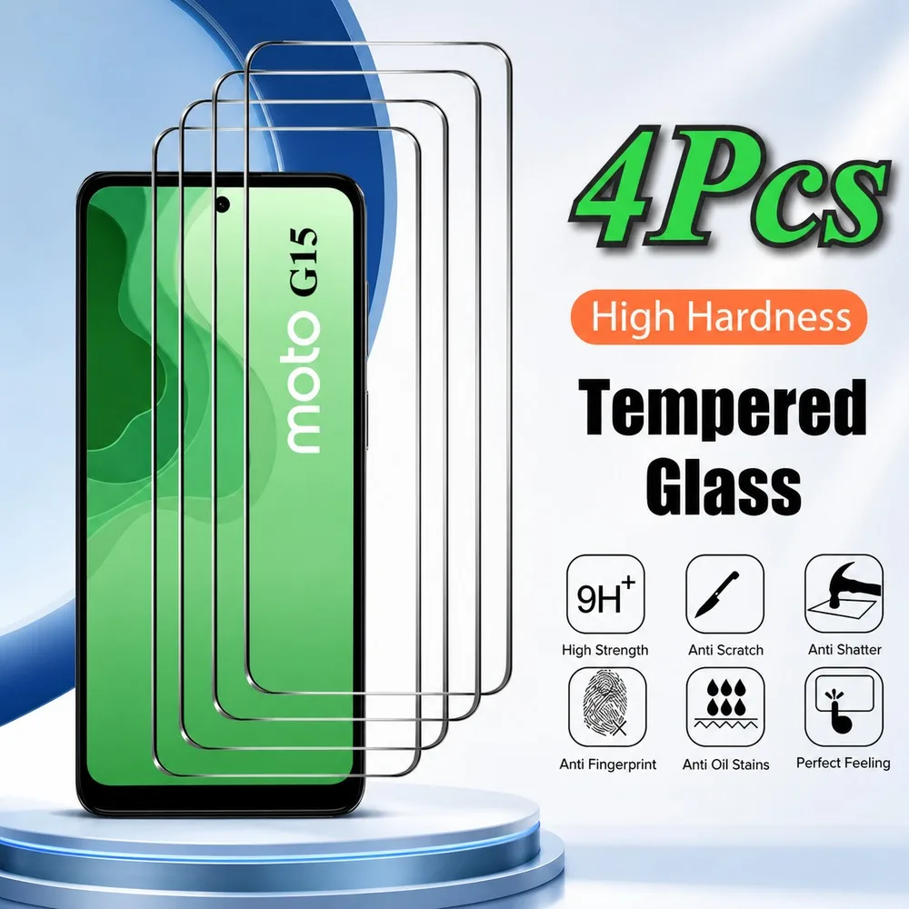 4 Stück Panzerglas für Motorola Moto G72 G30 G42 G20 G22 G52 Displayschutzfolie für Motorola Moto G13 G73 G62 5G G57 G57 Power HD