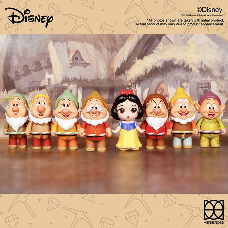 

HEROCROSS Disney Seven Dwarfs Snow White Trendy Desktop Ornament Handmade Collectible Action Figure Creative Gift for Fans