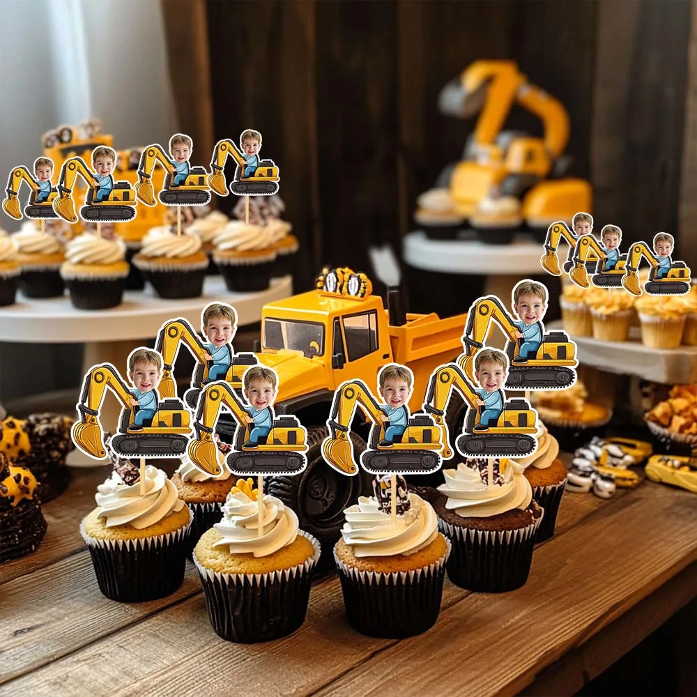 Personalisierte Fotos Bagger Party Kuchen Dekoration, perfekt für Bagger Auto Feier Event Dekoration, Geburtstagsfeier