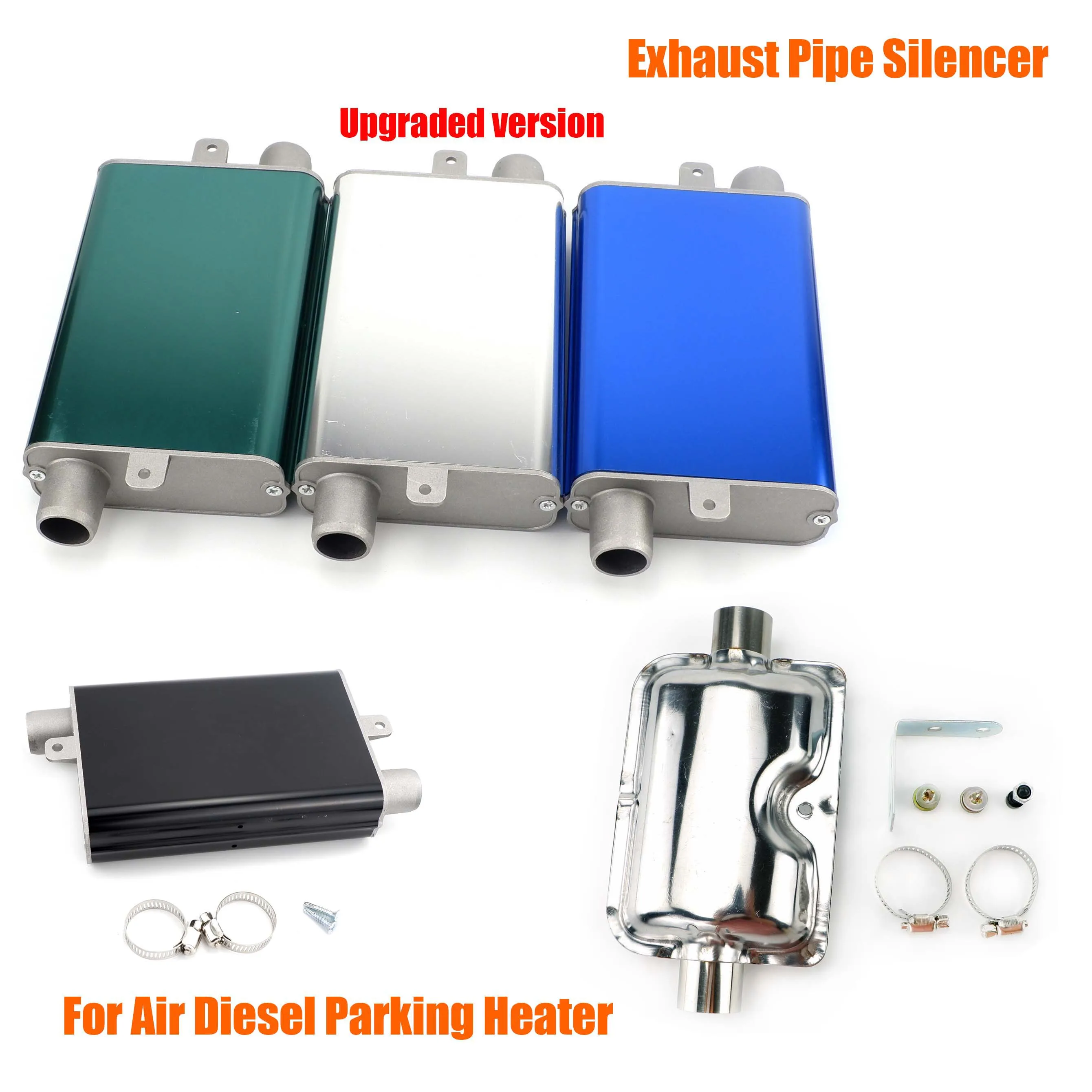 

24mm Muffler Silencers Stainless Steel For Car Truck Caravan Upgraded Clamp Bracket Car Air Diesel Parking Heater Exhaust Pipe