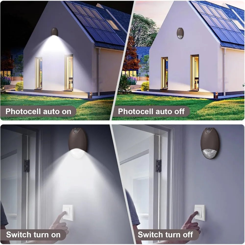 Outdoor Led Emergency Light with Battery Backup Photocell Sensor Self Test Diagnostics