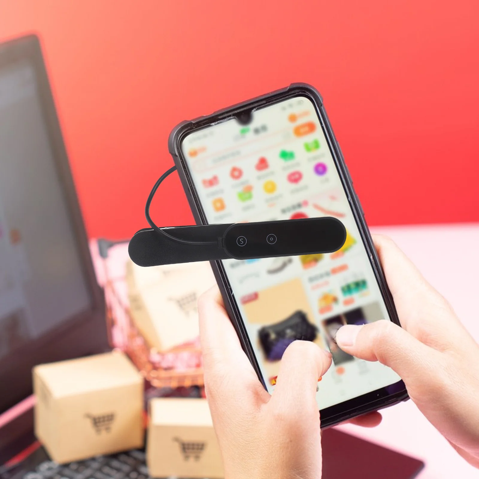 Clicker de tela Abs Usb Velocidade ajustável Display LED para dispositivo de jogos de transmissão ao vivo Periférico de computador