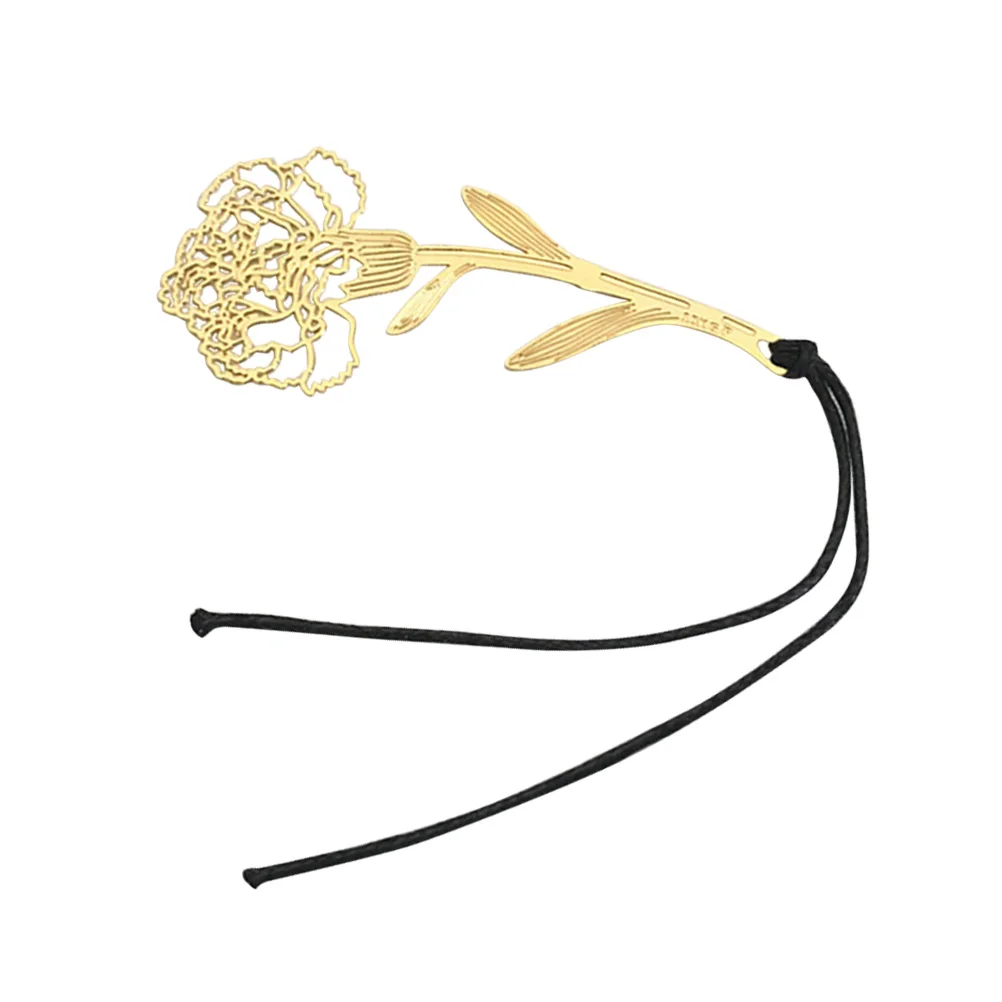 

6pcs Hollow Metal Bookmark Gold Flower Bookmarks Gold Stainless Steel Rose Clips for Notebook Gifts Student Supplies
