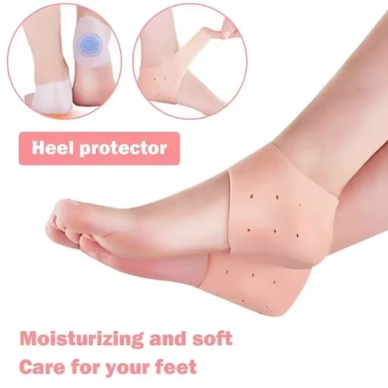 2Pcs Silicone Feet Care Socks Moisturizing Gel Heel Thin Socks Heel anti cracking moisturizing socks