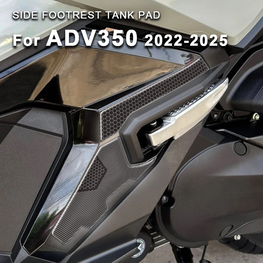 

3D Epoxy Resin Stickers Motorcycle Footrest Tank Pad For Honda ADV350 ADV 350 2022-2025 Side Footpeg Non-slip Decal Accessories