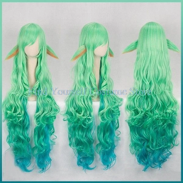 Jeu LOL Star Panoramic of Soraka Cosplay Costume, The Starchild Wig, Ears Horn, Anime Lolita fur s, Halloween Sexy Women, Green imbibé