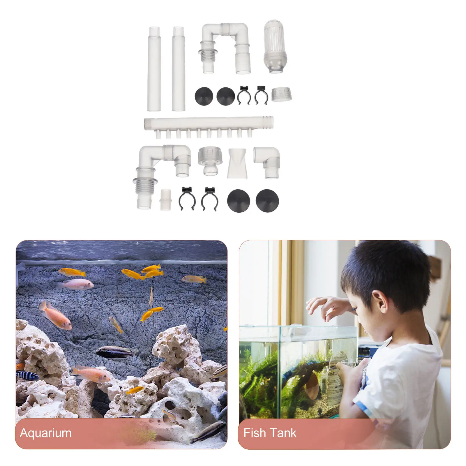 1Set Fish Tank Filter Tube Aquarium External Canister Water Inflow Outflow Tube Premium ABS Material Smooth Bend Flow