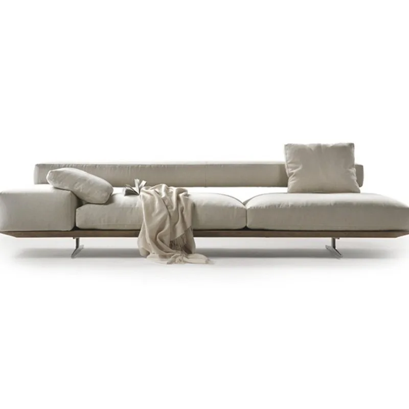 

Nordic simple modern size apartment living room fully equipped double triple sofa Italian combination light luxury down sofa