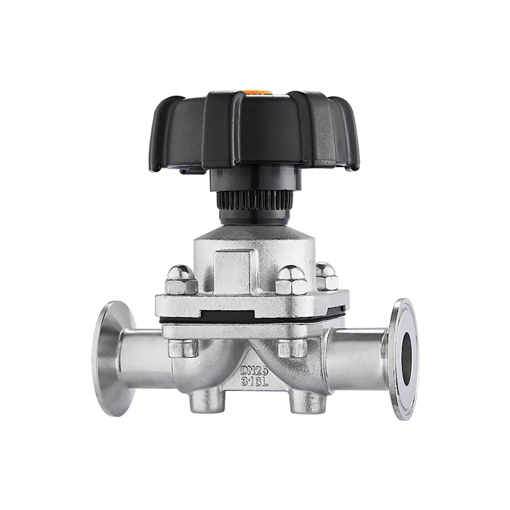 

Fit 12.7mm-51mm Pipe OD x 1.5" 2" Tri Clamp Sanitary Diaphragm Valve SUS 316L Stainless Steel For Homebrew Beer Brewing