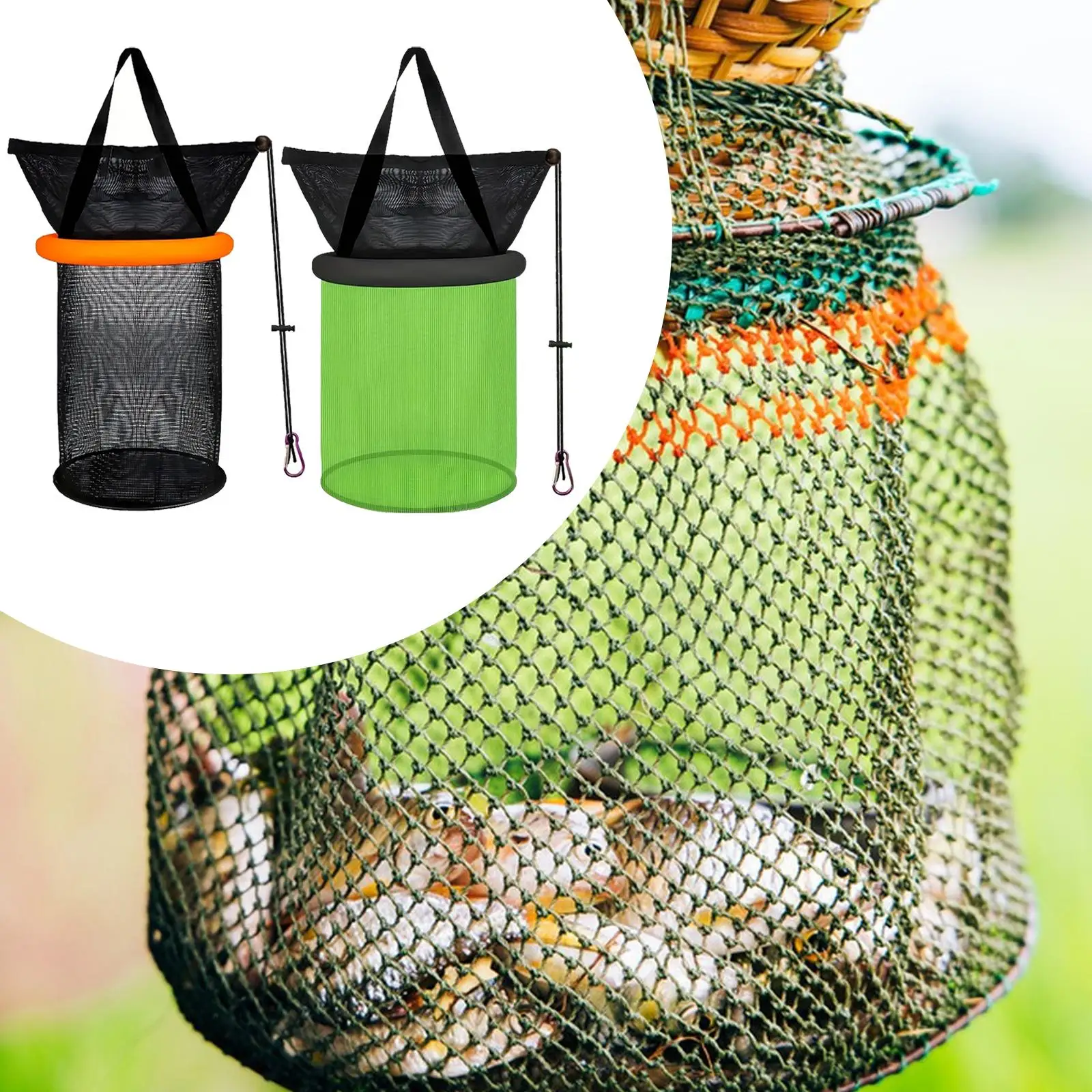 شبكة صيد السمك العائمة، شبكة نايلون قوية مضادة للقفز، سهلة الحمل وقابلة للطي