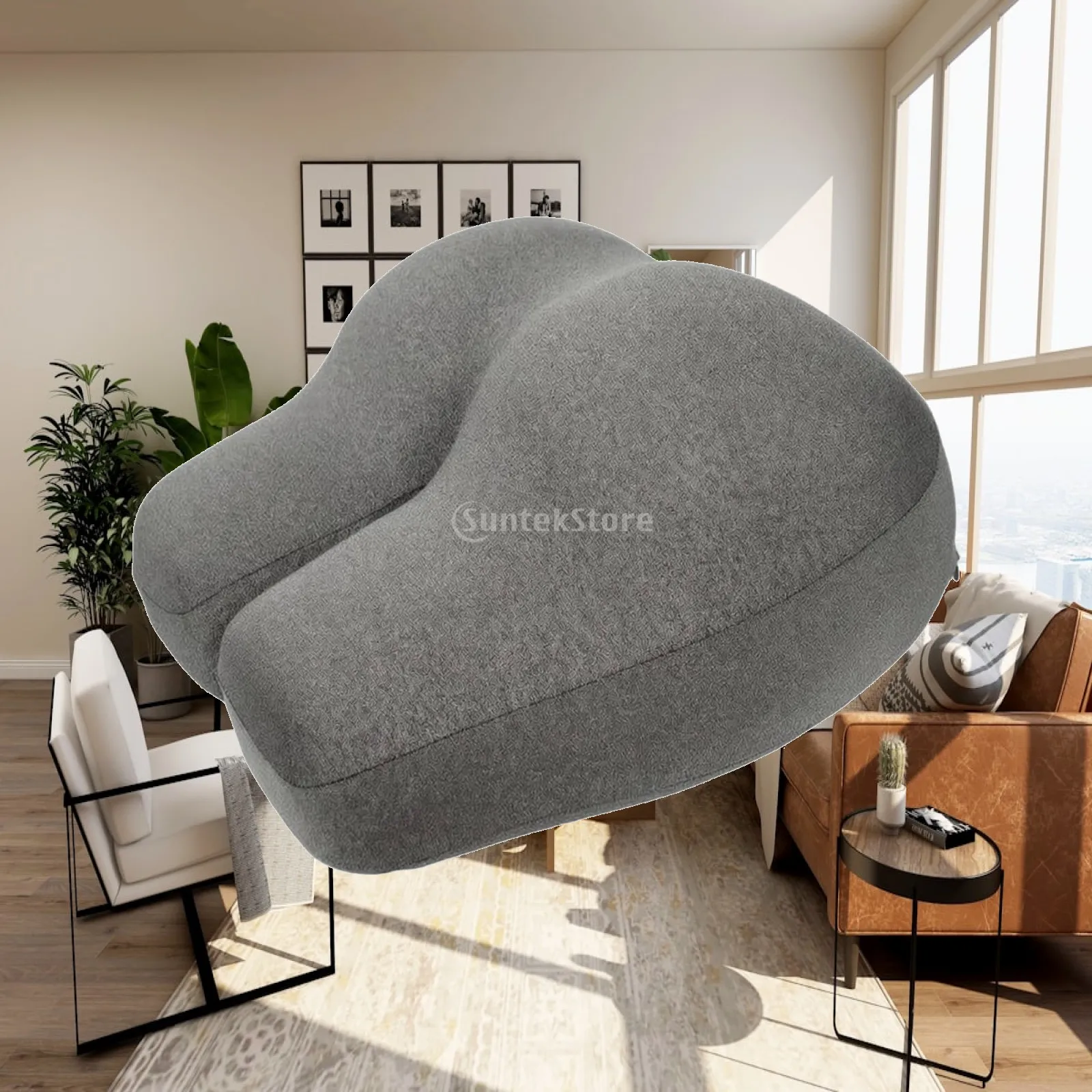 Prone Sleeping Pillow High-Resilience Hip-Shaped Pillow Textile Cover for Sofa