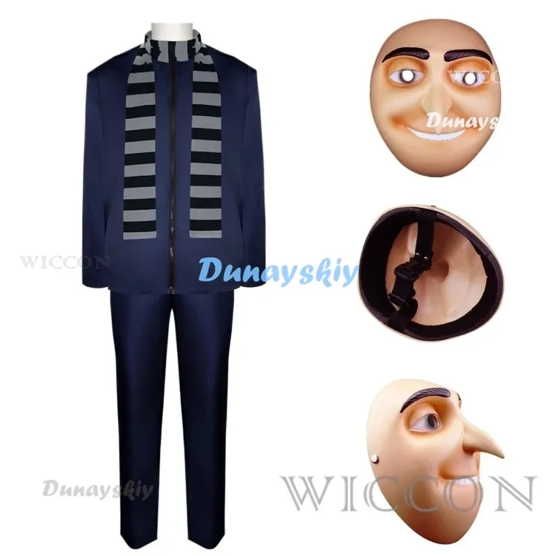 

OP01 Фильм Gru Косплей Костюм Пальто Брюки Шарф для Мужчин Мужской Маскировка Одевание Вечерние Фэнтезийные Наряды Хэллоуин Карнавал Rol6Gd@!