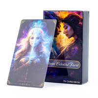 Divine Celestial Tarot Cards 78 Card Deck 10.4*6.1CM for Classmate Gathering Fortune Telling and Divination  Board Playing Game