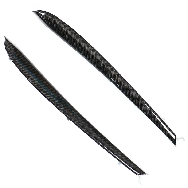 For Tesla Model Y Model 3 Dry Carbon Fiber Replacement Interior Dashboard Trim Panel Door Trim Strip Panel Matte