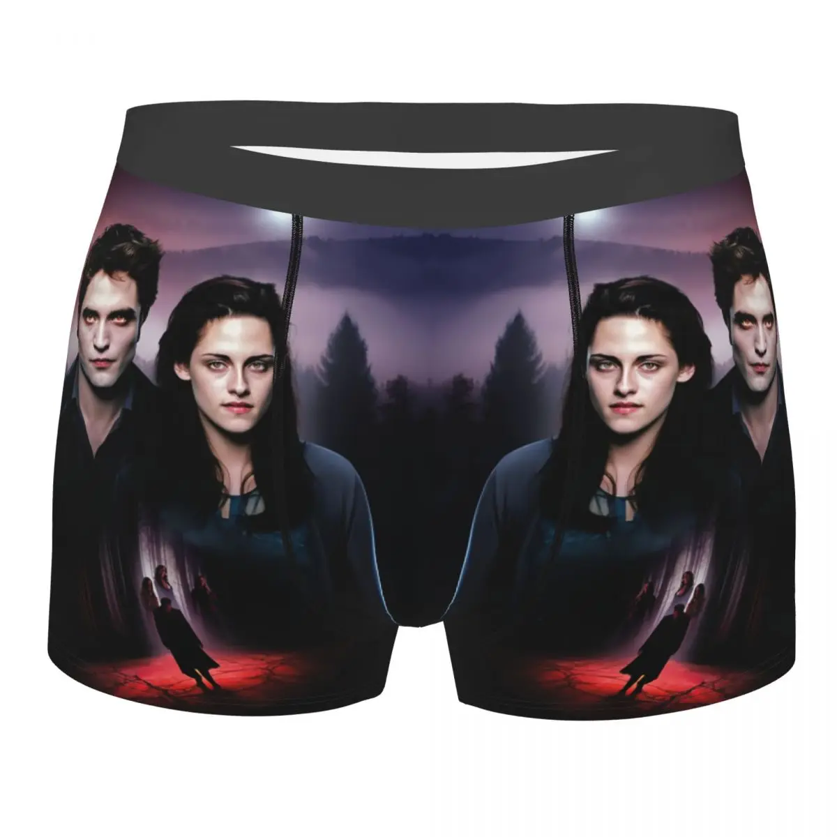 

Нижнее белье The Twilight Saga на заказ, мужские сексуальные шорты-боксеры с принтом, трусы, дышащие трусы