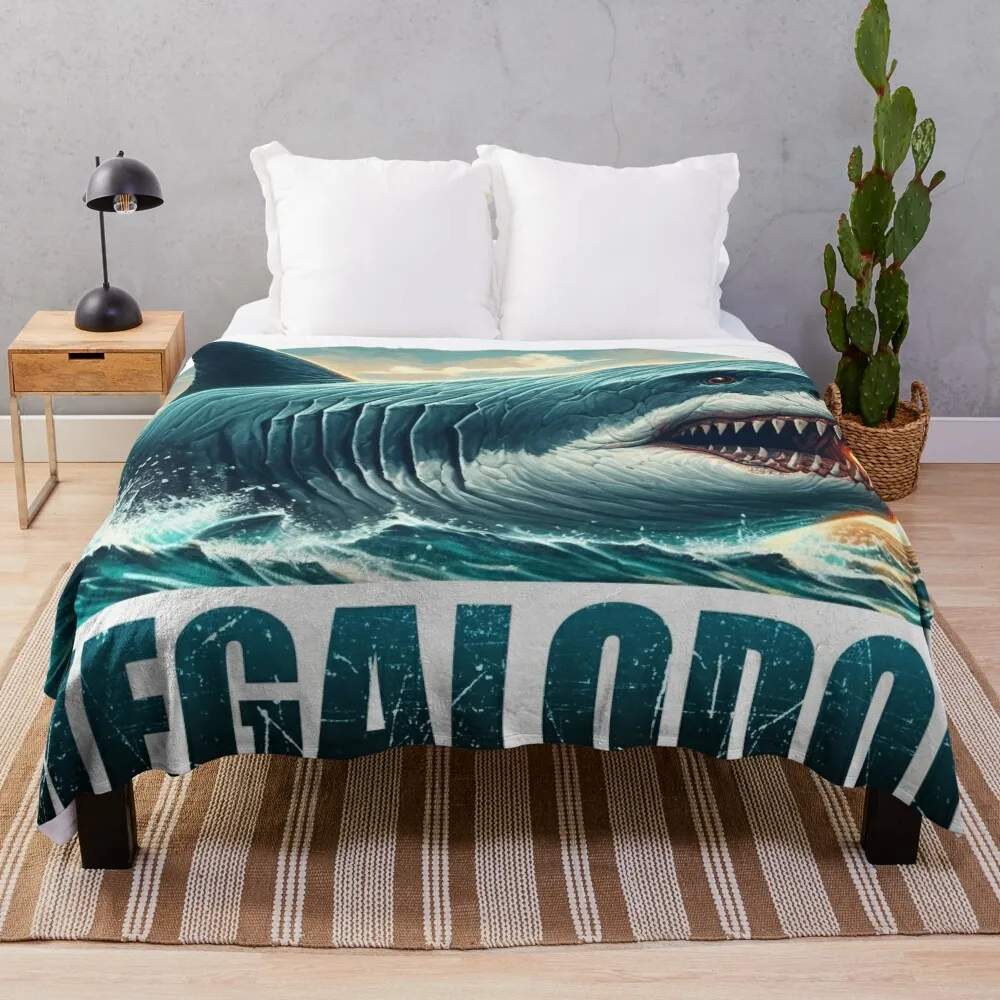 

MEGALODON OIL Throw Blanket Furrys wednesday Cute Plaid Warm Blankets