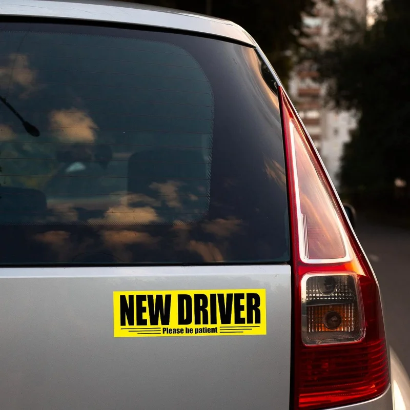 3Pcs New Driver Car Large Reflective Logo Decal  Student Driver Beginner Student Sticker Style