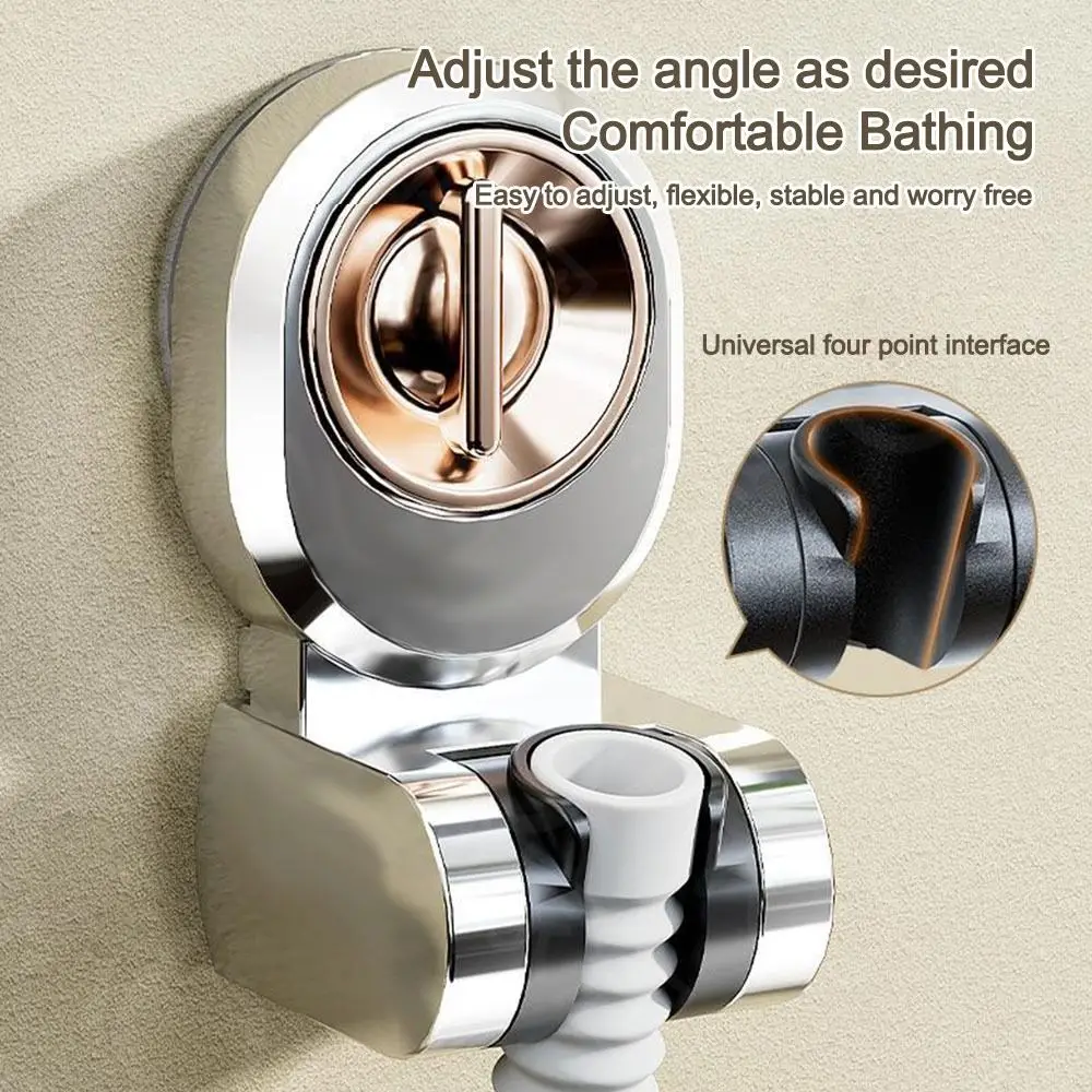 Nouveau Support de pomme de douche à ventouse, Support de douche mural relocatable, Support de douche réglable