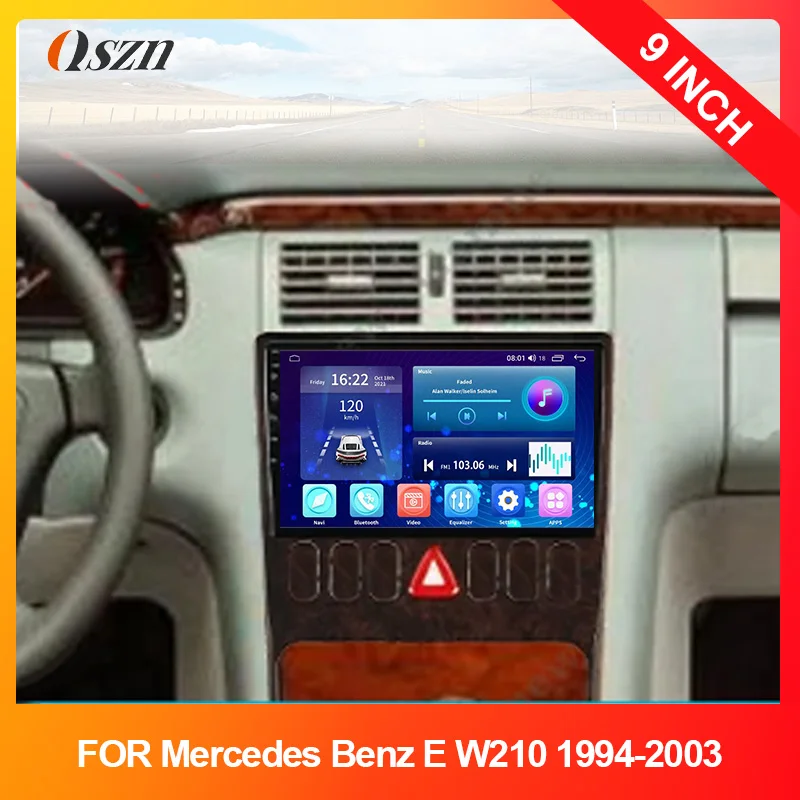 

Автомобильный радиоприемник для BENZ E-Class W210 1994-2003, автомобильная стереосистема, монтажная панель на приборной панели, 9-дюймовая рамка, универсальный комплект лицевой отделки Android 2 Din