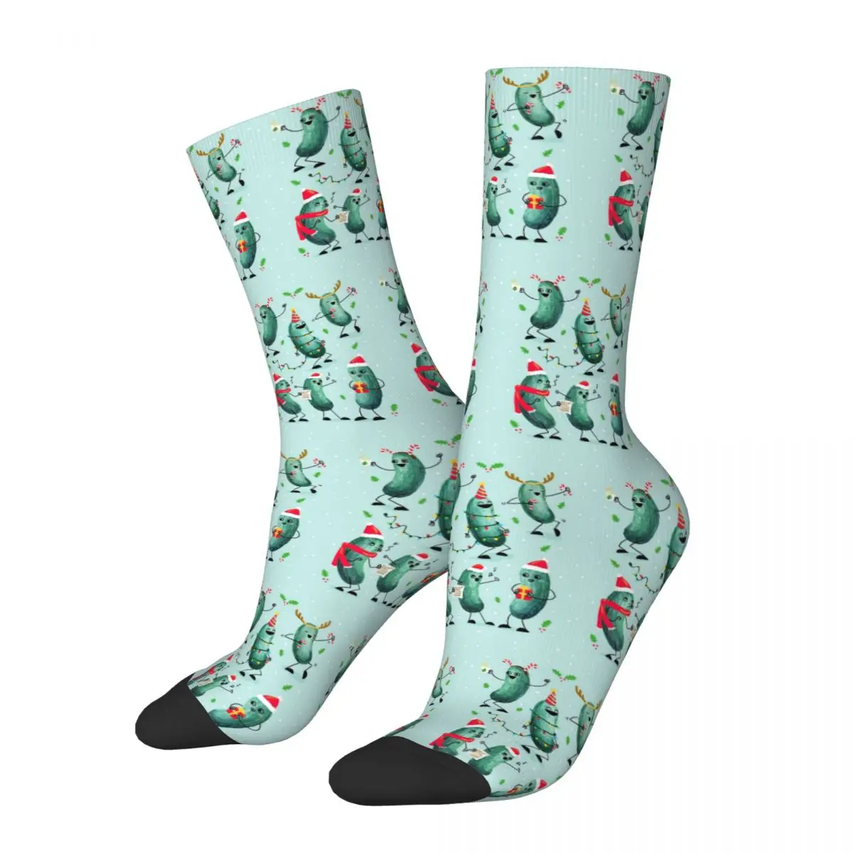 

Holiday Pickle Party Socks Harajuku Super Soft Stockings All Season Long Socks Accessories for Man's Woman's Gifts